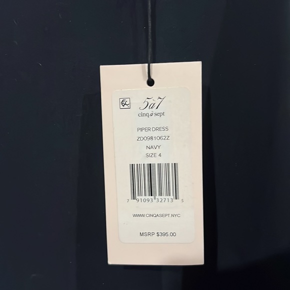 NWT Cinq a Sept 5 * 7 Piper Dress in Navy - Picture 8 of 13